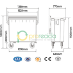 Contenedor de Basura Clásico 660 Litros (CBC-660L) - Imagen 3