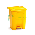 Basurero de reciclaje 30 litros con pedal central en diferentes colores