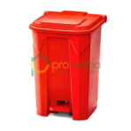 Basurero de reciclaje de 80 litros con pedal central en colores para separación de residuos